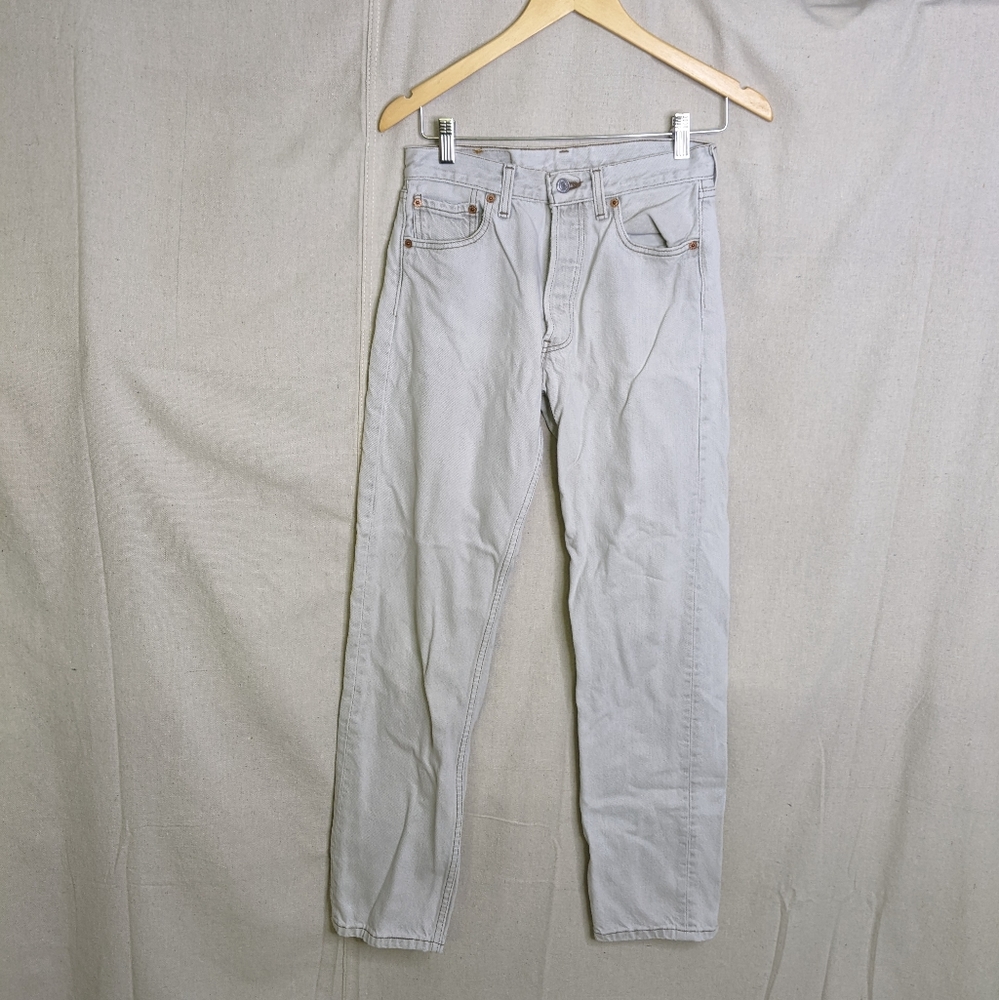 Levi's Light Gray Straight Leg Jeans